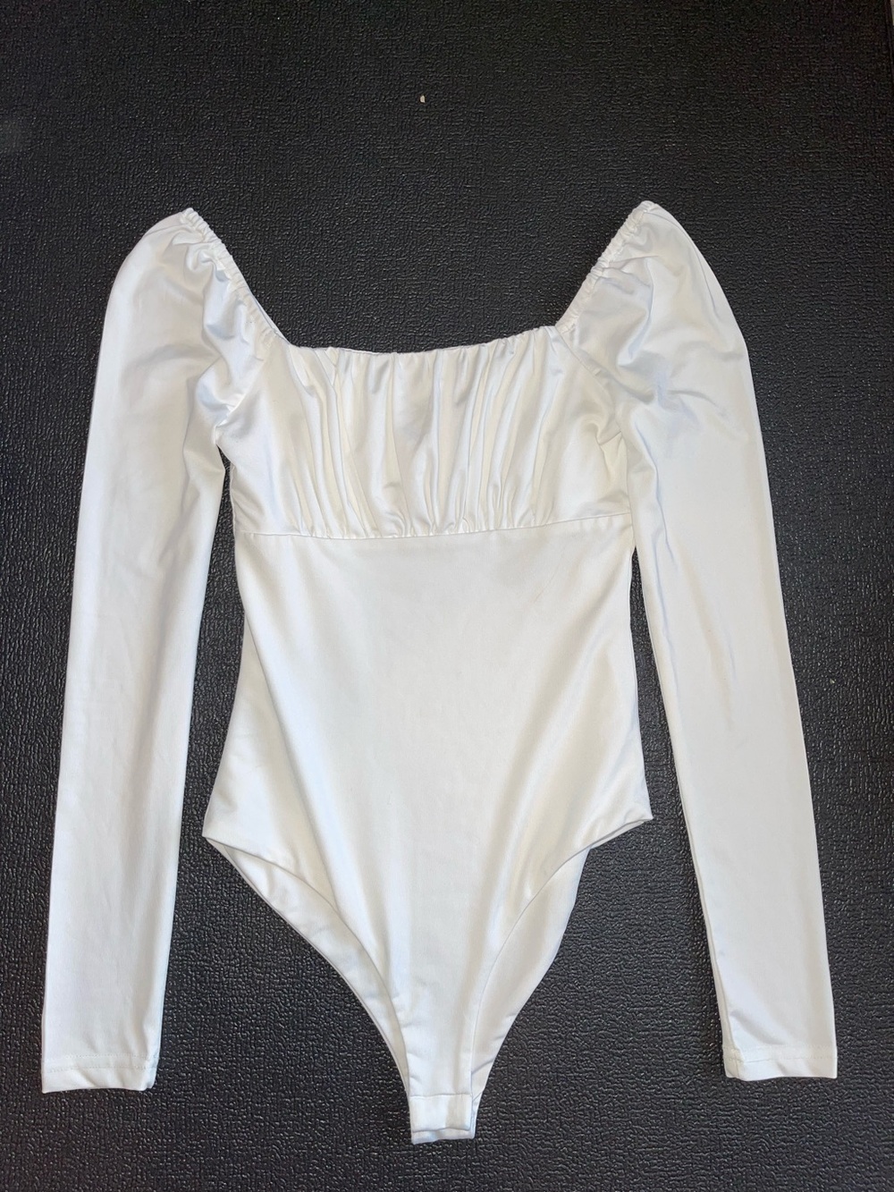 Princess Polly White Long Sleeve Bodysuit